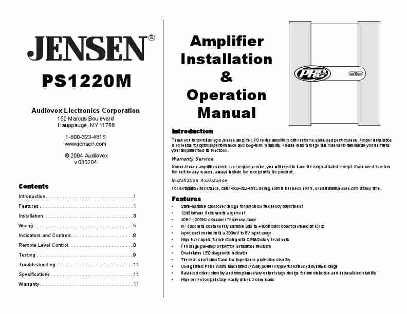 Audiovox Car Stereo System PS1220M-page_pdf